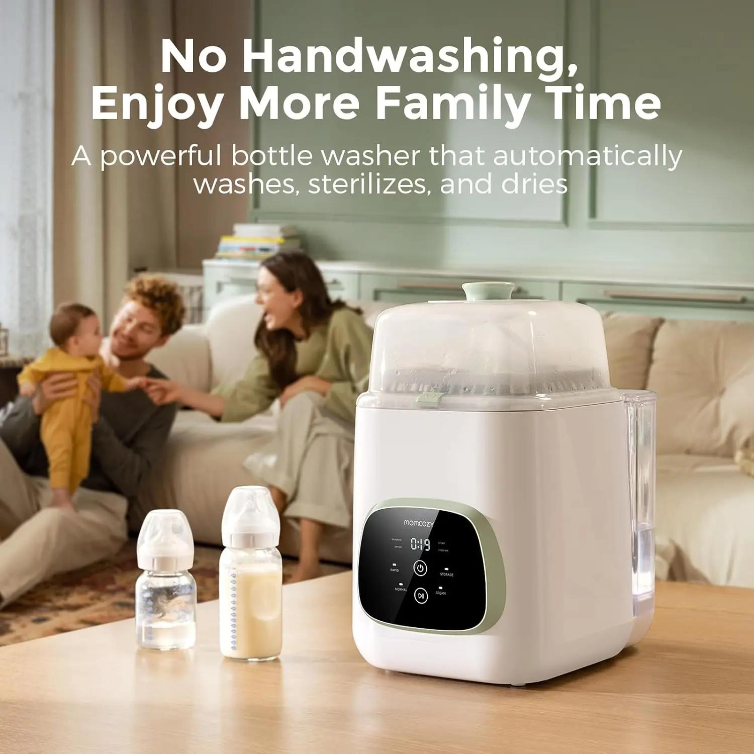 Momcozy Lave-biberon, stérilisateur et sèche-linge, machine de nettoyage tout-en-un pour biberons, p