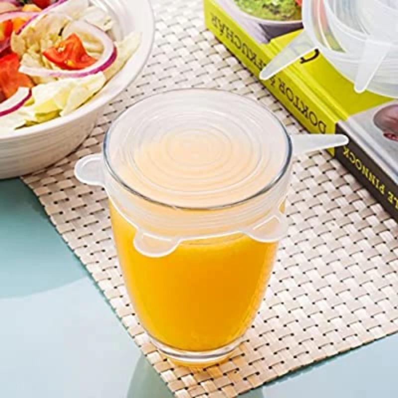 Paquet de 12, petits couvercles de canettes en Silicone sans BPA, couvercles flexibles pour yaourt/p