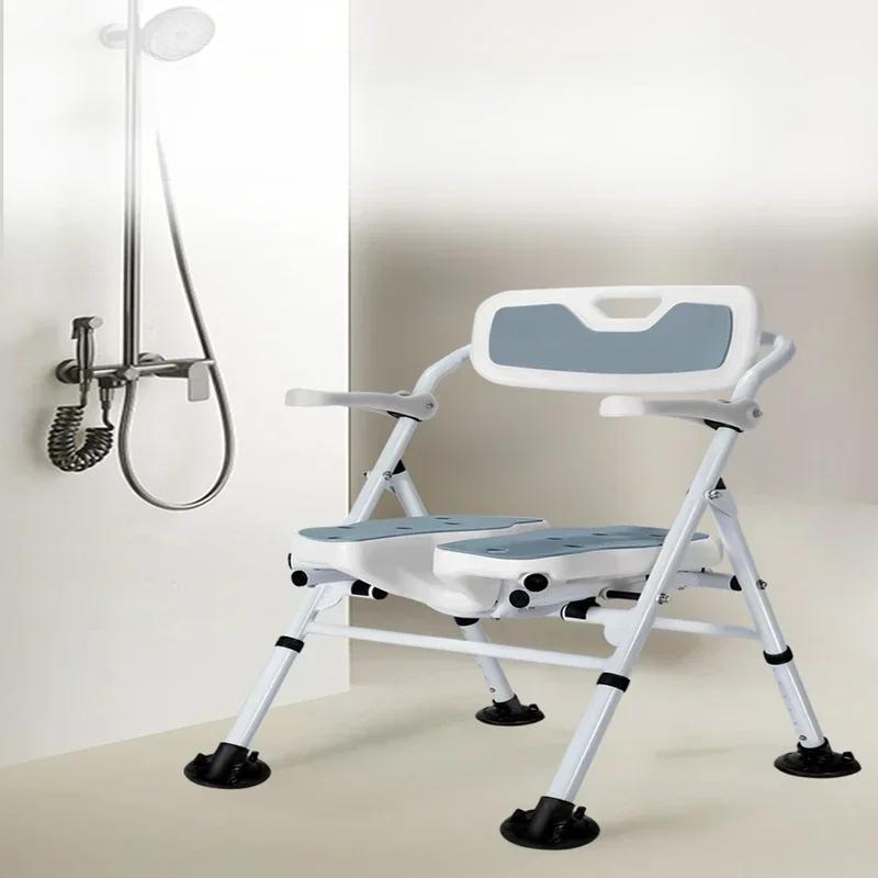 Chaise de douche 3 en 1, tabouret de bain anti-brûlure, réglable, recommandé, piste en aluminium lég