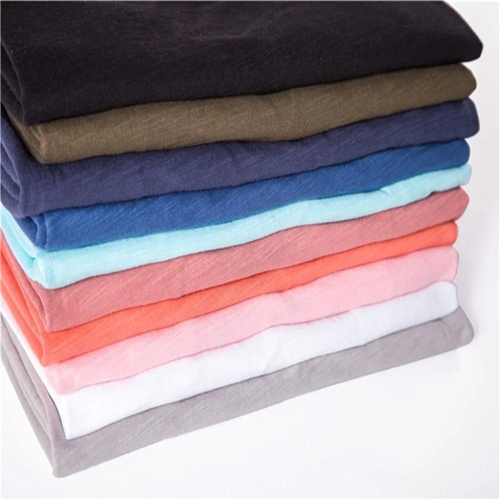 Qualité de la marque100% coton t shirt homme de marque Col en V mode homme Coupe ajustée Soild T-shi