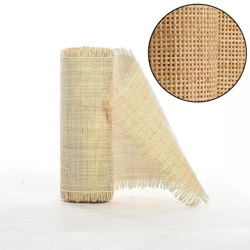 Toile de canne indonésienne en maille naturelle, rotin WUNICEF, grille en rouleau, tissage, matériel