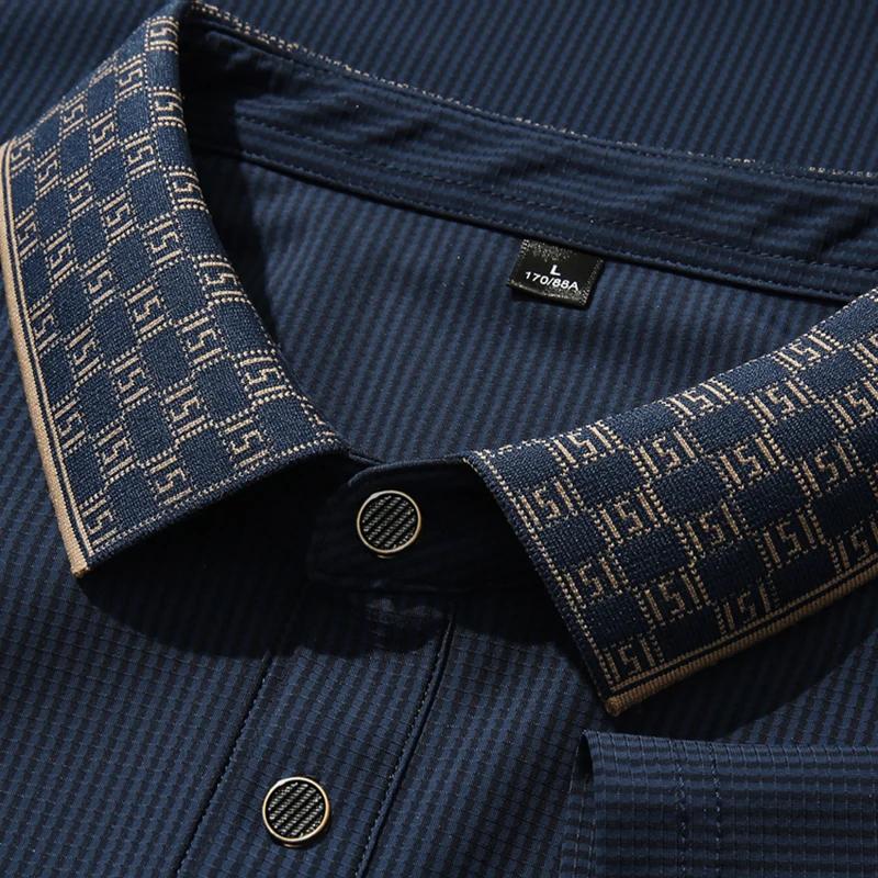 Polo hommes 7xl 8xl 9xl été 2025 nouveau haute qualité hommes à manches courtes Polo soie glacée hom