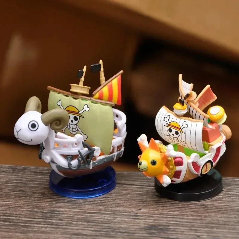 Une pièce 7 cm Anime navire Figure Luffy modèle jouet Super mignon Mini bateau THOUSANDSUNNY aller j