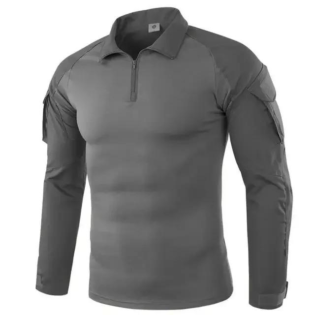 T-Shirts de randonnée tactiques en plein air pour hommes, Combat militaire de l'armée CP Camouflage 