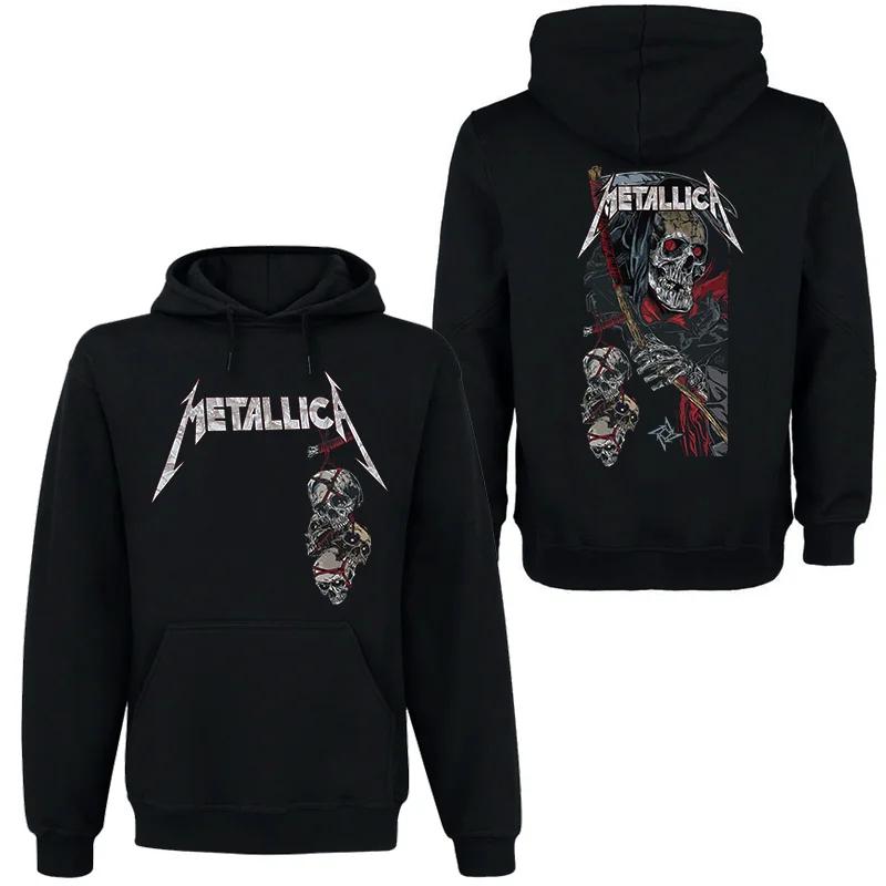 METALLICA Band Rock Dark Wind Sweat à capuche pour hommes Street Hip Hop Top Pull à capuche conforta