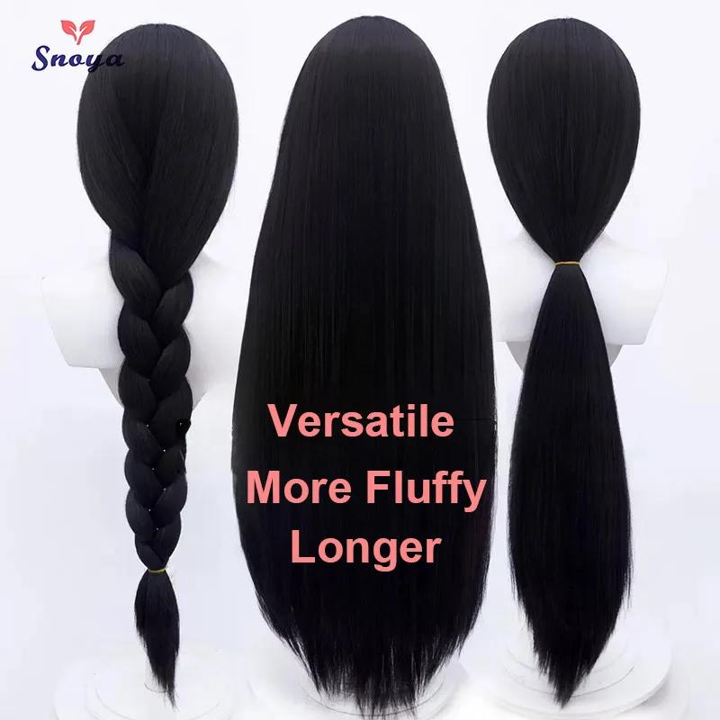 Snoya 100 cm synthétique moelleux maïs perm Cosplay perruque rose rouge bleu violet Anime fête longu