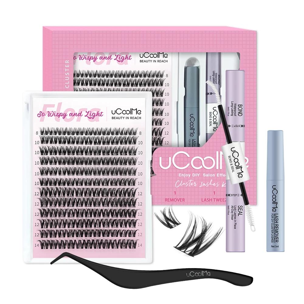 UCoolMe cils courts fée Venus flore 8-14mm cils grappe avec pince à épiler à colle cils bricolage lo