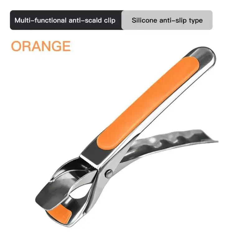 Plaque de cuisine Anti-brûlure, bol, support de Pot, pince en acier inoxydable, Clip Anti-chaleur, o