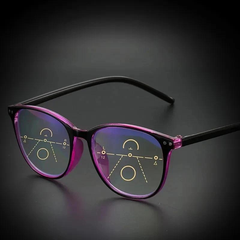 Lunettes de lecture multifocales progressives 3 en 1 pour femmes, faciles à regarder de loin et de p