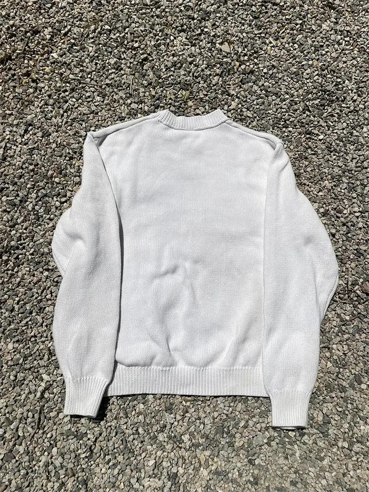Pull homme Y2K Aphex double tricot surdimensionné pull gothique hiver graphique Streetwear à manches