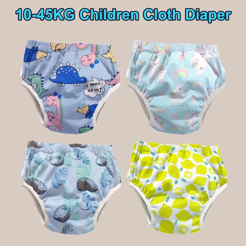 Couche-culotte en tissu lavable pour enfants, 10-45KG, pantalon d'entraînement, couches imperméables
