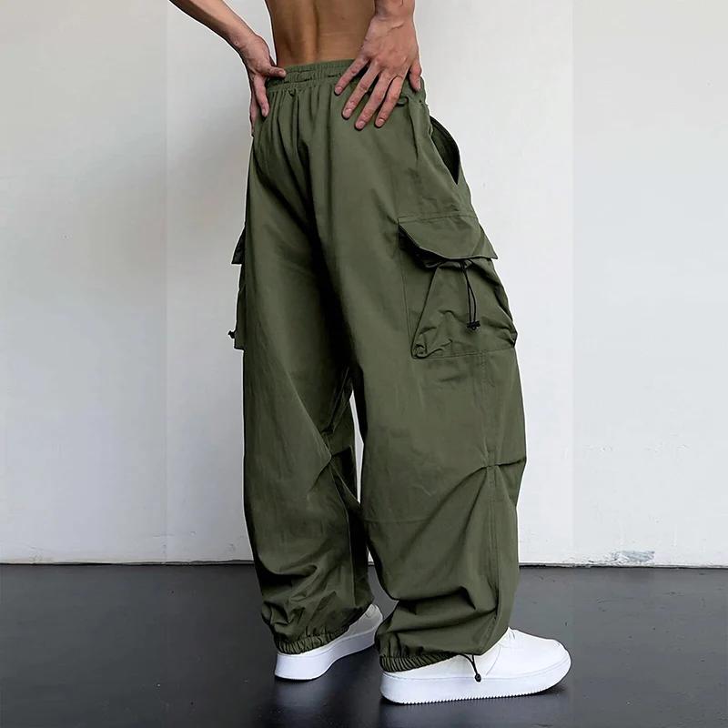 Pantalon cargo décontracté pour homme, streetwear classique, pantalon droit à jambes larges, vêtemen
