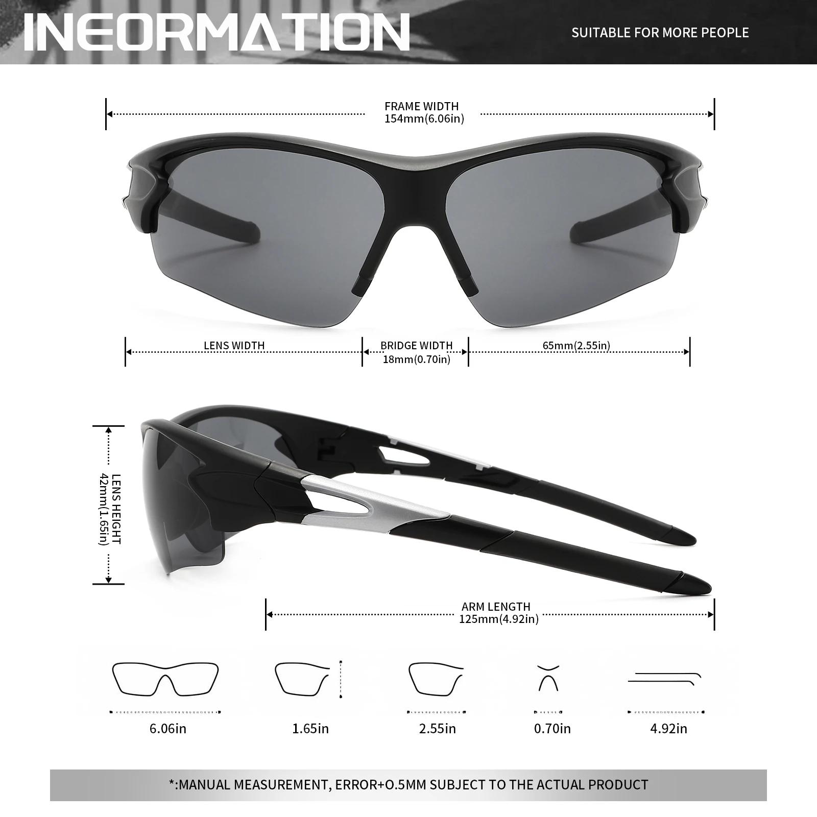 2 pièces nouvelles lunettes de soleil de sport enveloppantes semi-sans monture légères pour le cycli