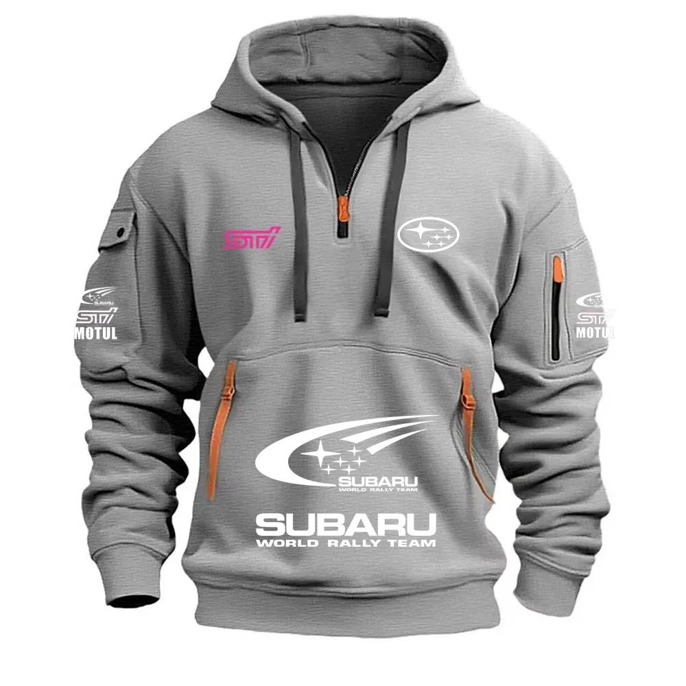 Nouveau Sweat à Capuche Sportif pour Homme SUBARU STI Racing Series 2026 avec Poche Kangourou et Dou