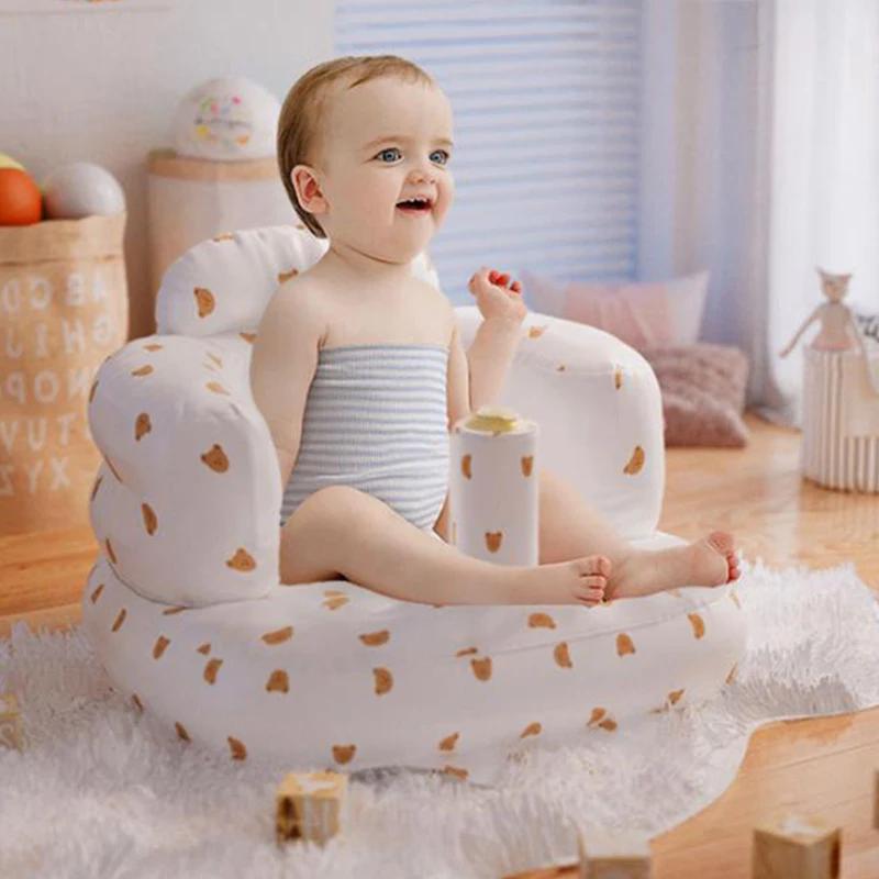 Canapé gonflable pour bébé, chaises de bain portables bouffantes pour enfants, siège multifonctionne