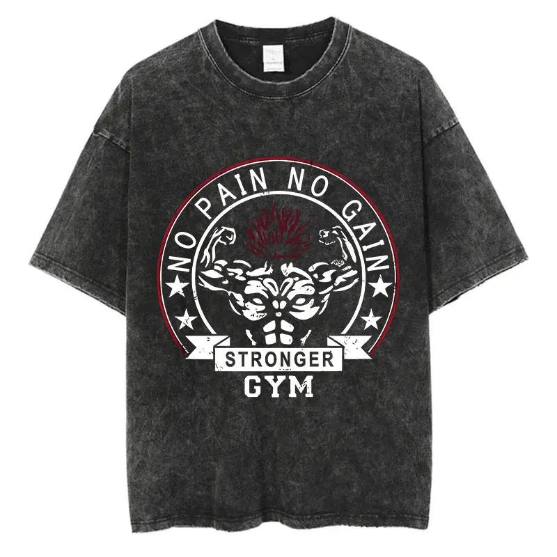 Anime Baki Haman t-shirts Harajuku Vintage 100% coton 2024 nouveau T-shirt lavé pour hommes Hip Hop 