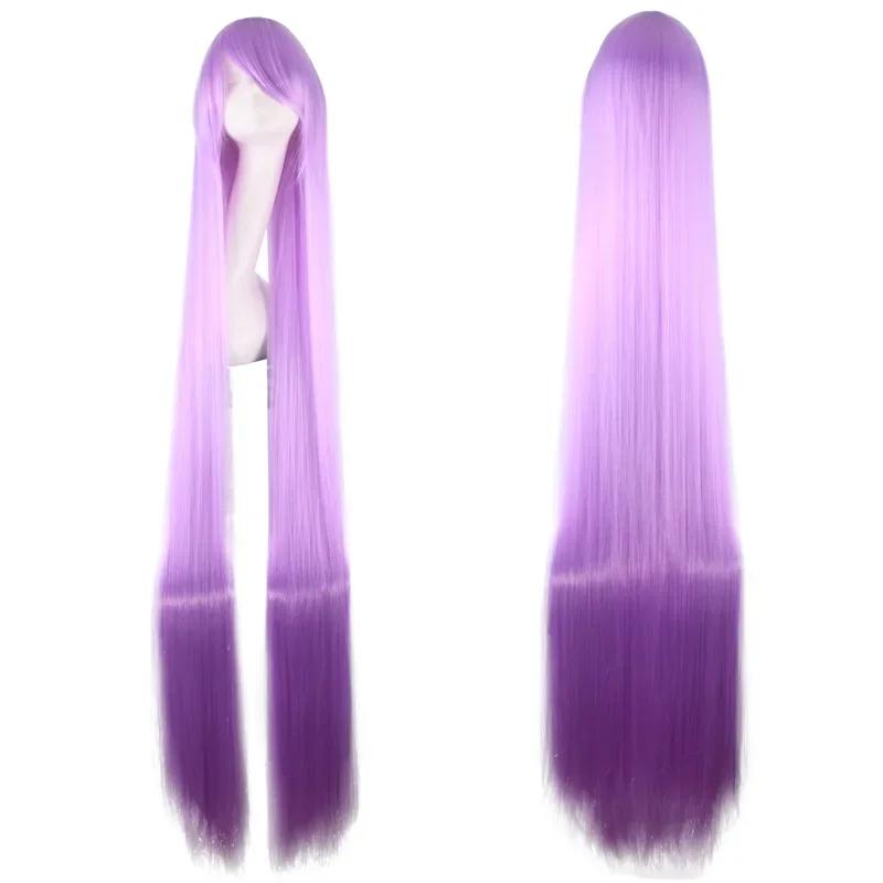 Perruque colorée longue de 100cm, perruques de fête pour Costume de Cosplay Anime, perruque synthéti