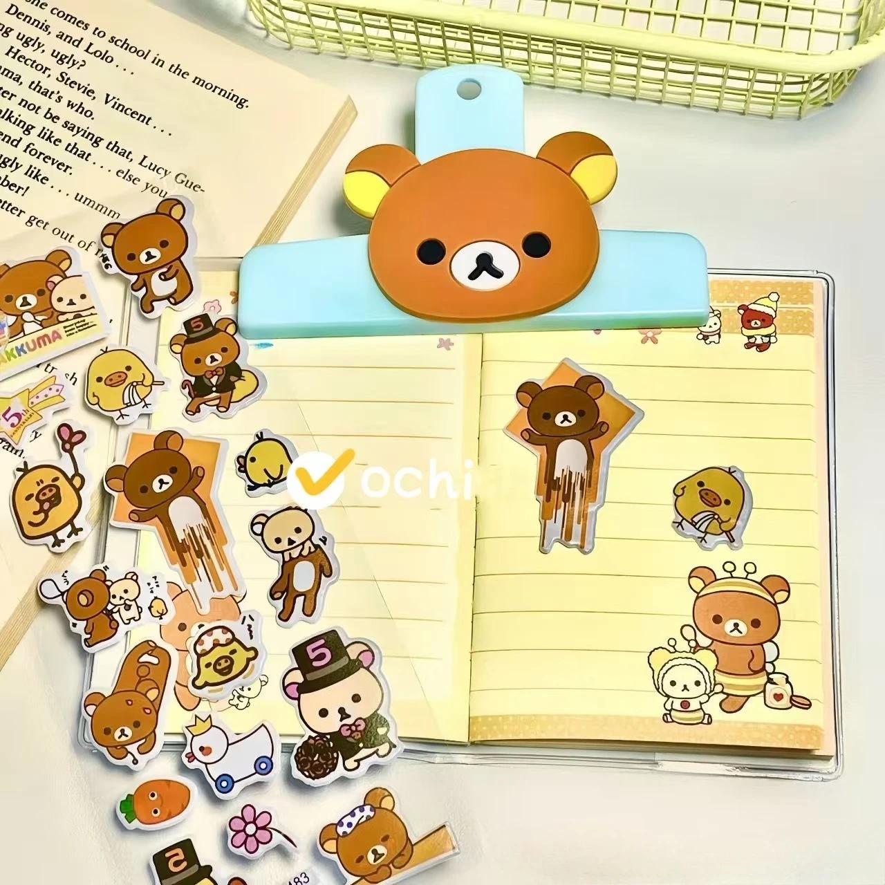 12 feuilles dessin animé Rilakkuma bulle autocollants Kawaii Anime tridimensionnel 3D gonflé en vrac