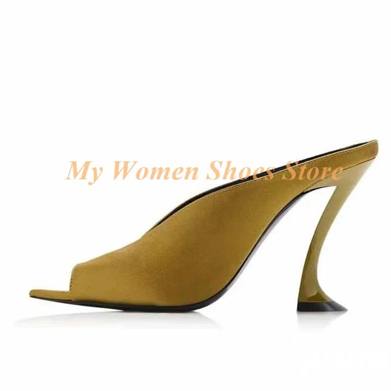 Chaussures habillées pour femmes, style original, à bout ouvert, à enfiler, à talon aiguille fin, co