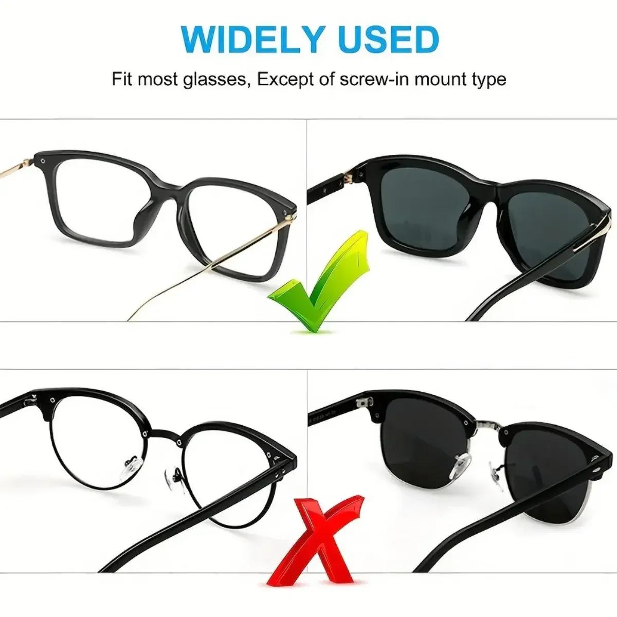 2/5 paires/paquets de coussinets de nez adhésifs antidérapants en silicone pour lunettes de soleil, 