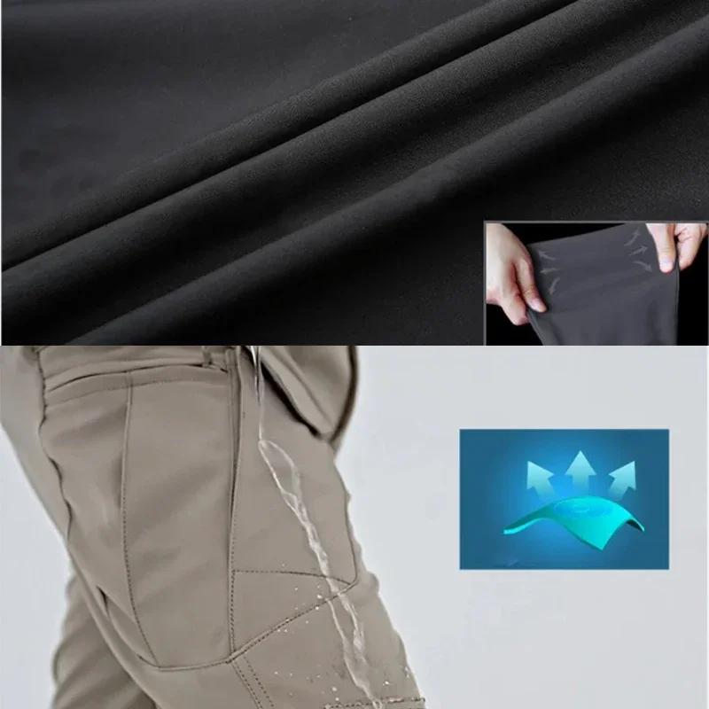 Pantalon cargo tactique Softshell pour hommes, pantalon de combat élastique, pour randonnée, Camping