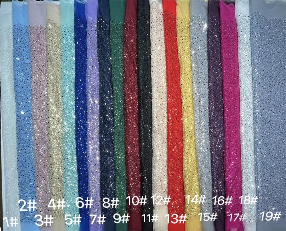 Tissu de dentelle française de luxe en maille avec perles 2026, dentelle africaine nigériane de haut