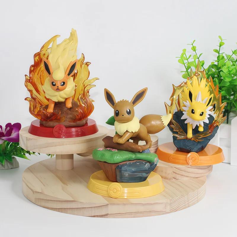 Figurine Pokemon Eeveelution Espeon Sylveon Glaceon Leafeon Vaporeon Umbreon Flareon, modèle de boît