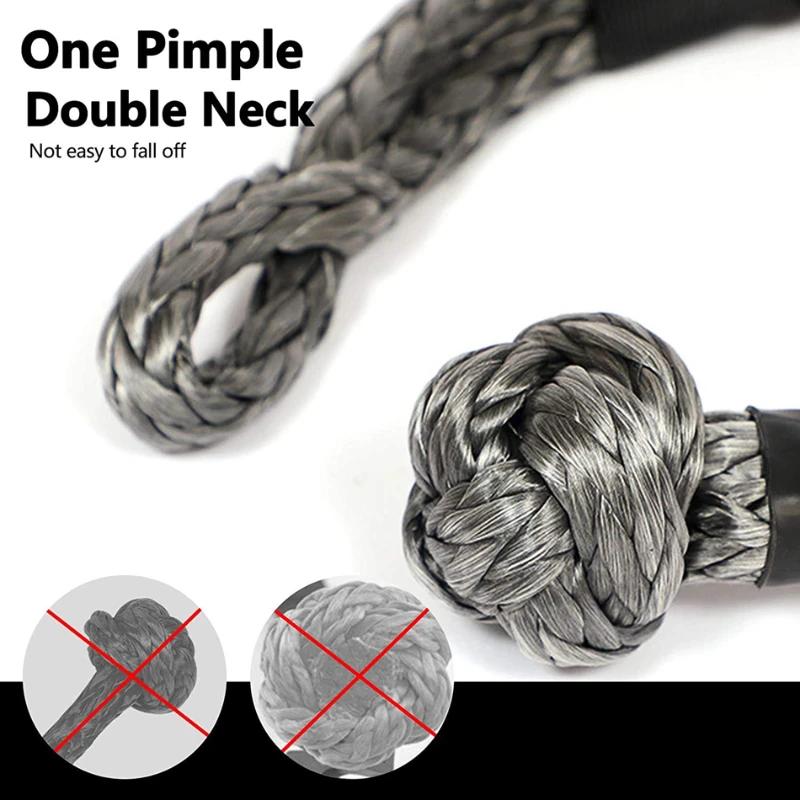 Corde synthétique à manille souple de 41000lb, sangle de manille de remorquage robuste tout-terrain 
