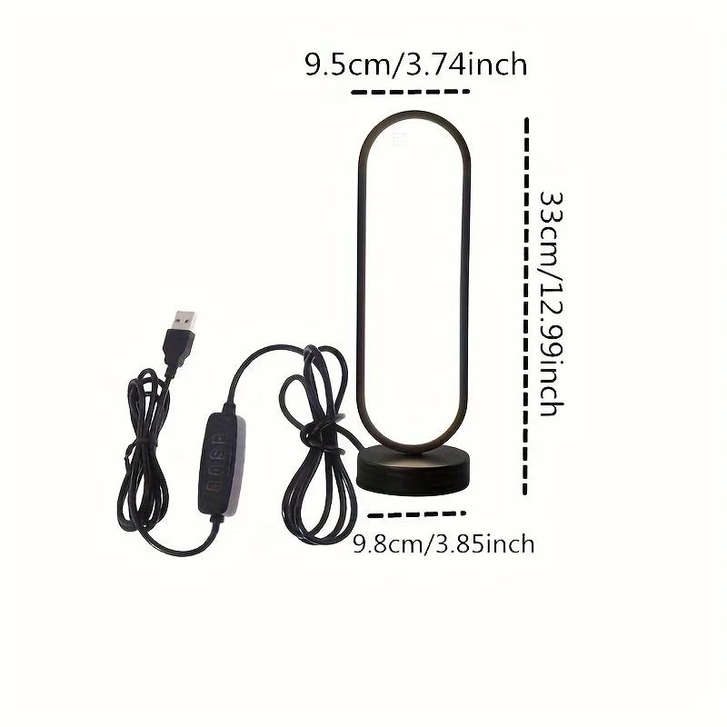 1PC lampe chambre anneau lampe salon trois couleurs gradation lampe de chevet LED veilleuse
