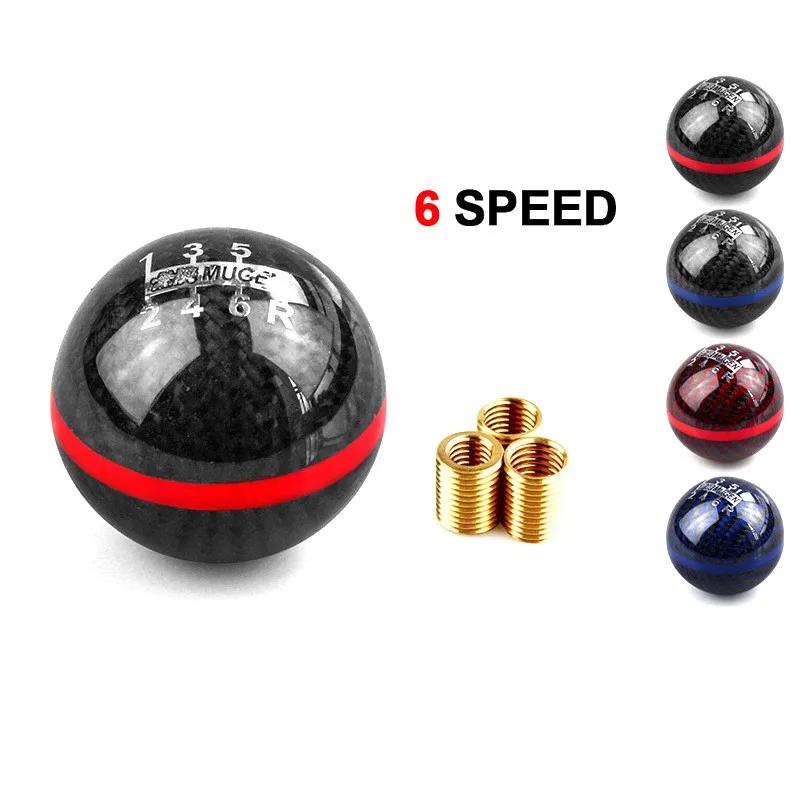 Mugen – pommeau de levier de vitesse universel en Fiber de carbone, 5 vitesses, 6 vitesses, pour Civ