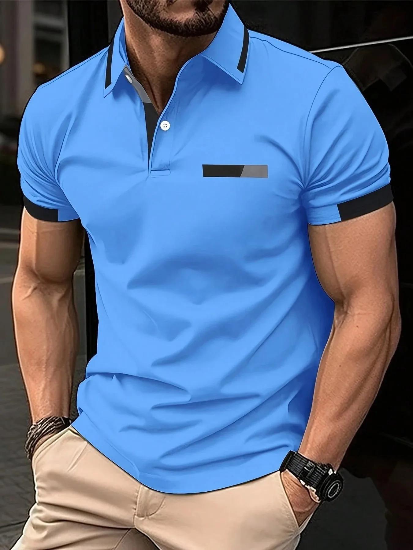 La nouvelle chemise POLO pour hommes pour l'été 2025 présente une impression de motifs 3D décontract