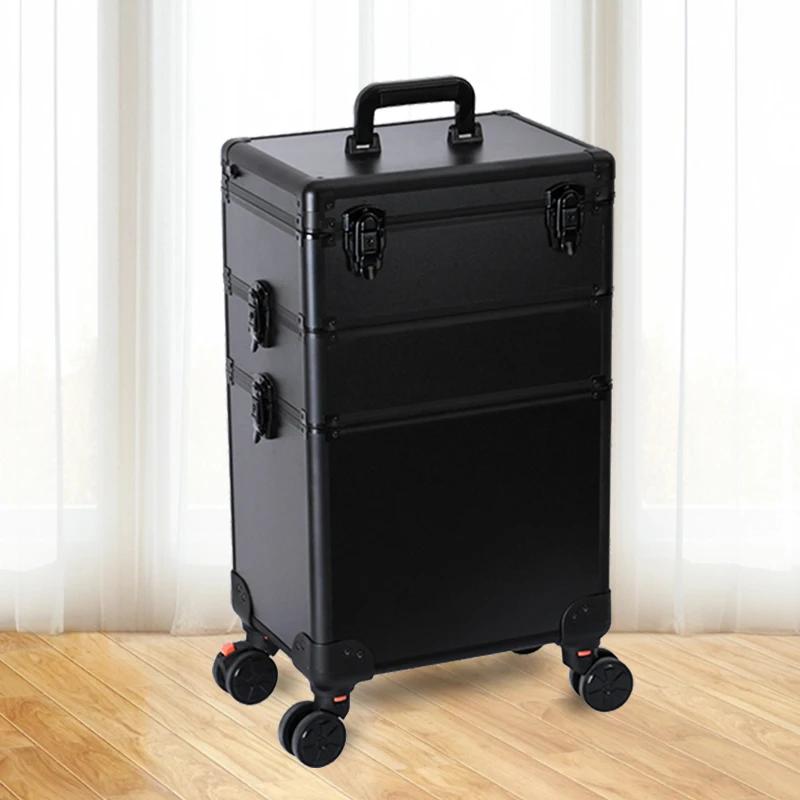 Organisateur de maquillage avec lumières LED mrirror-grand chariot à cosmétiques, trousse de salon e