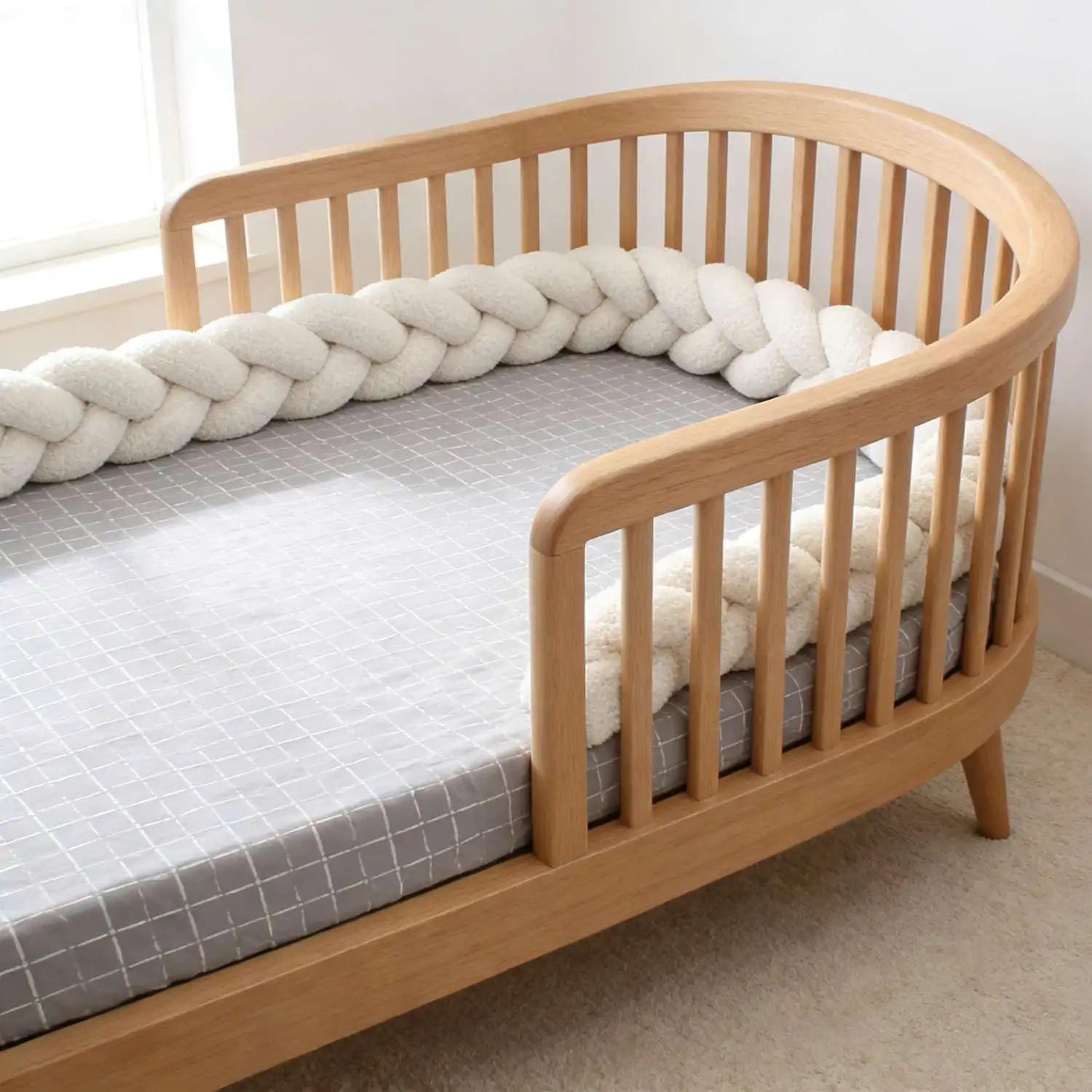 Protecteur de lit bébé 3M, coussin tressé pour lit bébé, décoration de chambre pour garçon et fille,