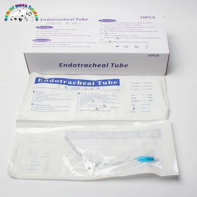 Tube endotrachéal avec manchette ID 2.0-10mm Tube trachéal stérilisé pour consommables médicaux vété