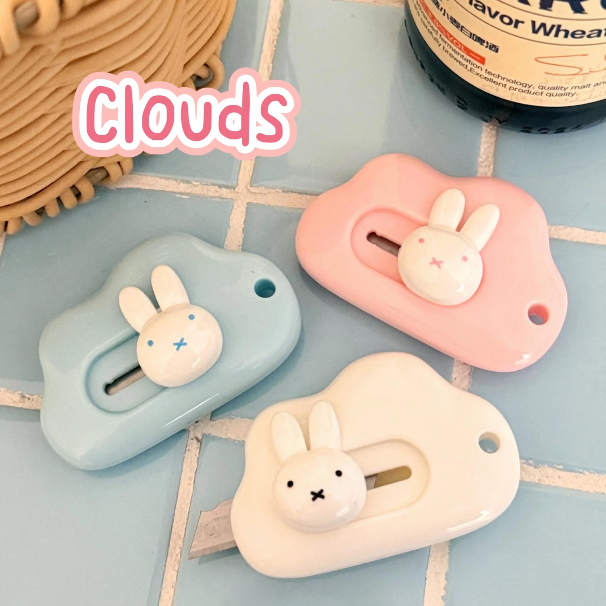 Lot de 1/3 couteaux décoratifs Miffy mignons, portables, pour étudiants, pour découpe de papier, pet