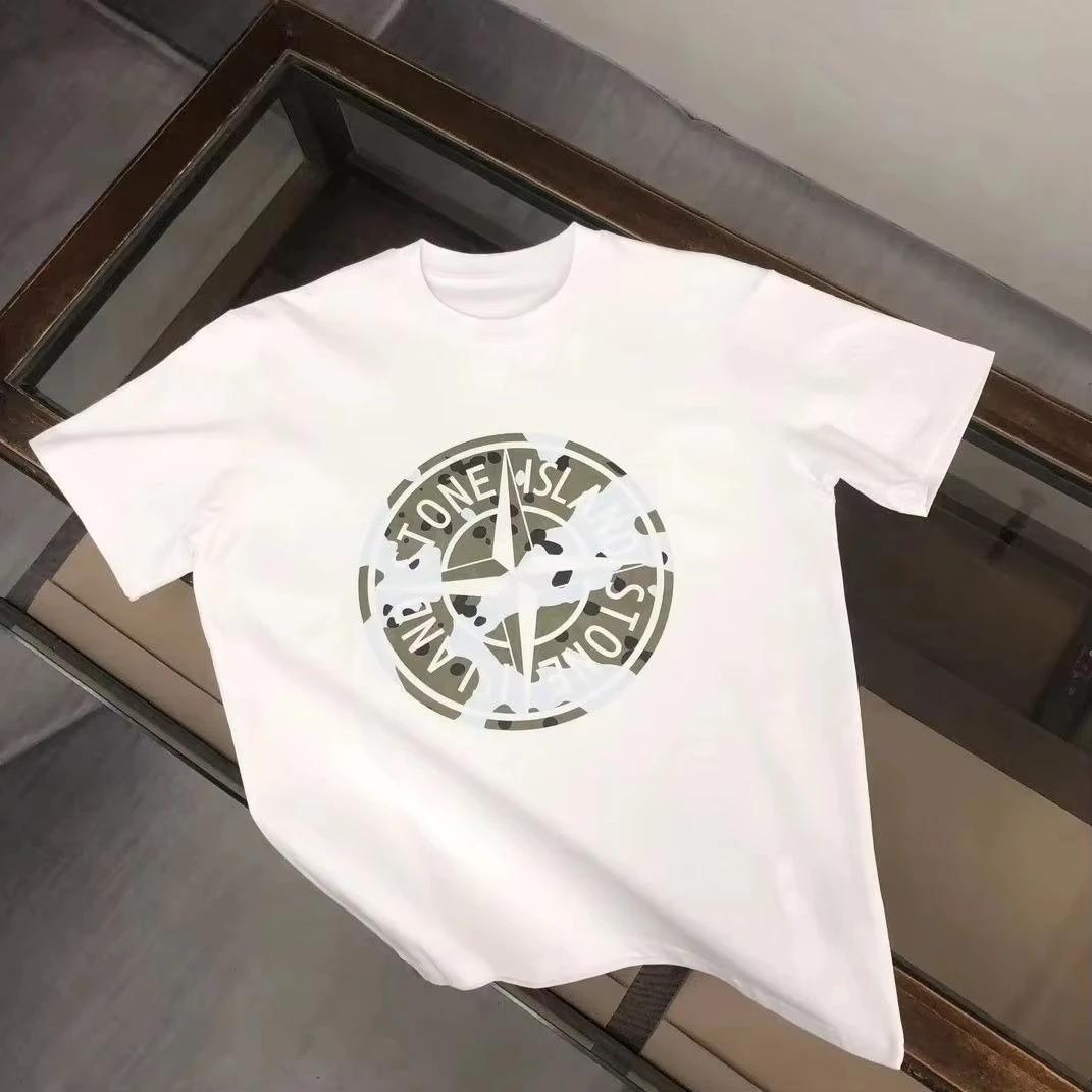 Nouveau T-shirt ample tendance 2026 - Haut décontracté en pur coton Compass - Convient aux hommes et