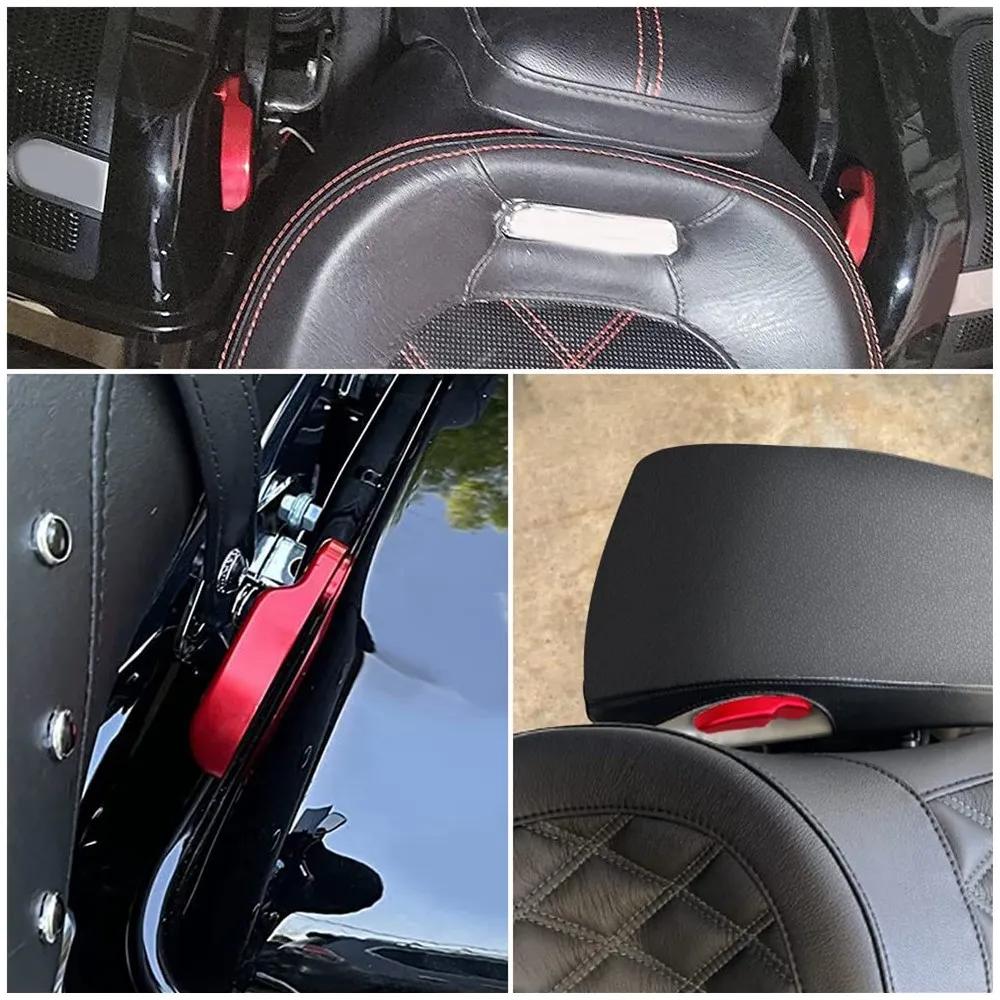 Kit de verrouillage de sac de selle noir de haute qualité, 2 pièces, en aluminium, pour Harley David