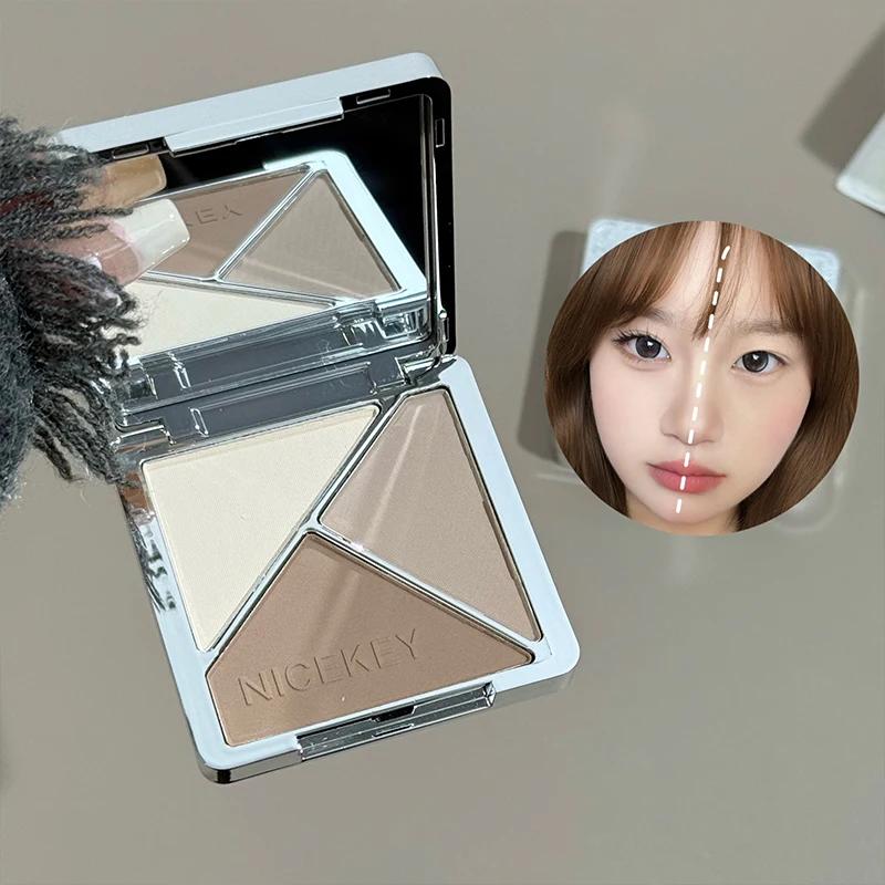 NICEKEY Coffrets de maquillage rose ballet comprenant 4 rouges à lèvres, 1 fard à joues, 1 poudre pr