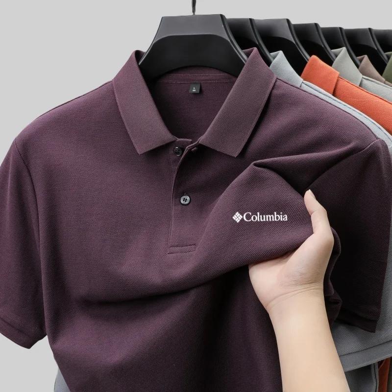 Polo à manches courtes pour homme en coton 100% pur, nouvelle collection été, confortable et respira