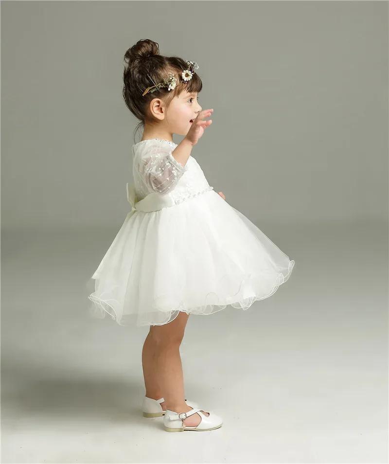 Robe à manches longues pour bébés filles, robe de fête d'anniversaire pour tout-petits, robe de mari