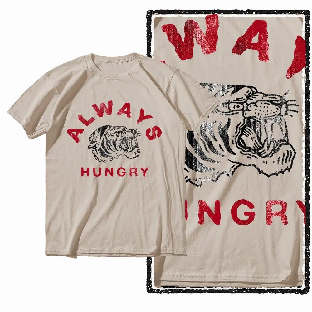 G41 Beige Vintage 100% coton T-shirt imprimé tigre pour hommes |    T-shirt col rond pour hommes, St