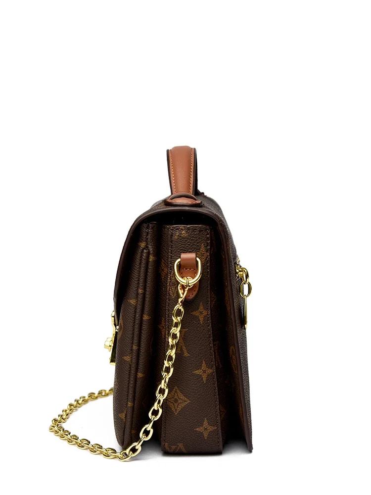Sac bandoulière classique et élégant de marque de luxe, sac à main en cuir pour femmes, article de c