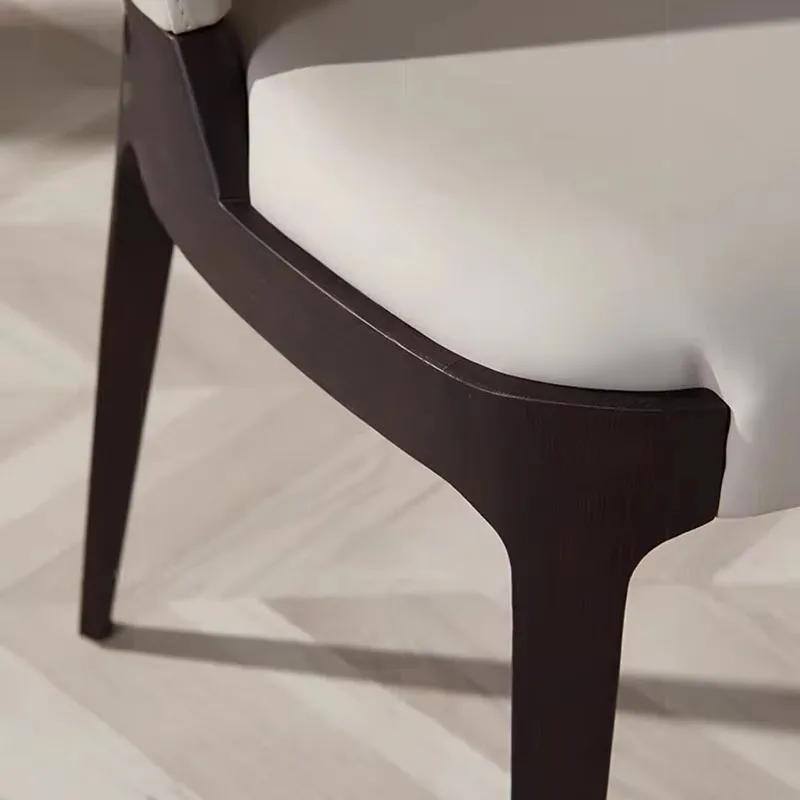 Chaises de salle à manger de luxe modernes, confortables et ergonomiques, en cuir, de styliste, Ense