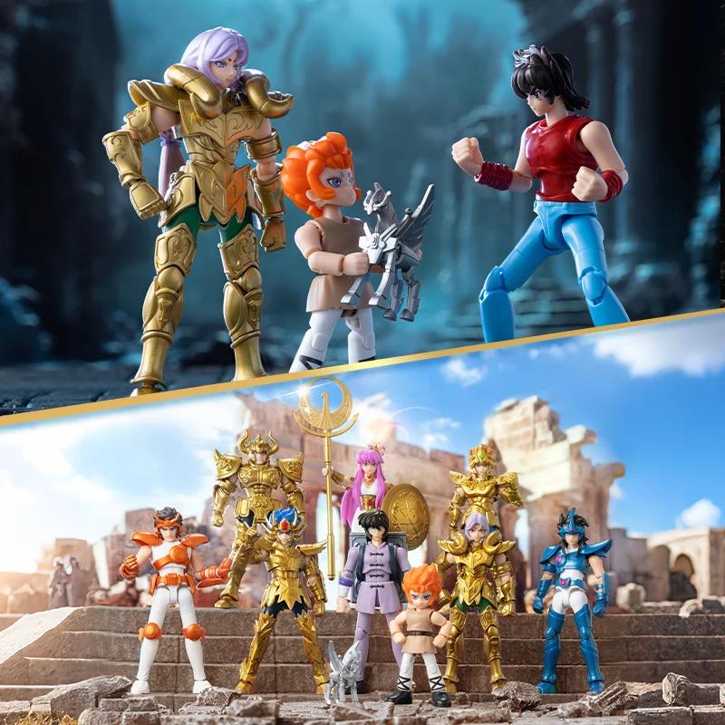 BLOKEES Gold Saint Stars Series Wave1- 4 Blind Box |   Ensemble de figurines d'action sous licence S