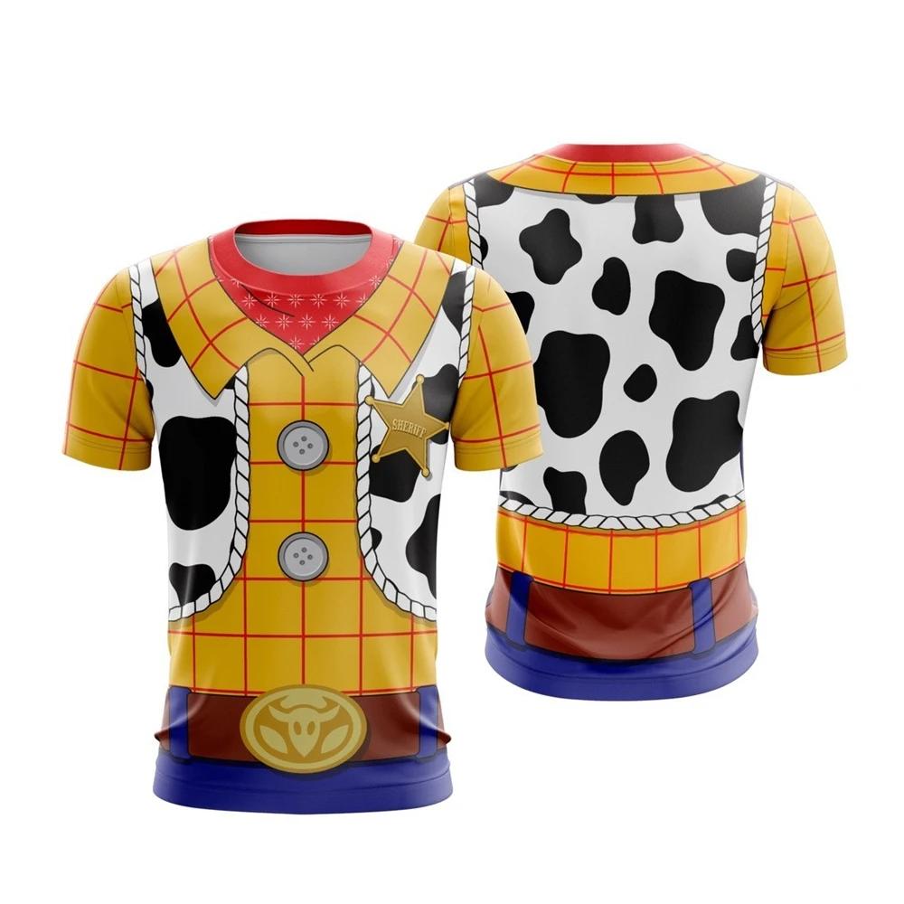 Disney Toy Story Costume T-shirt Woody Buzz Lightyear Zurg Jessie Cosplay Costume Chemise pour Homme
