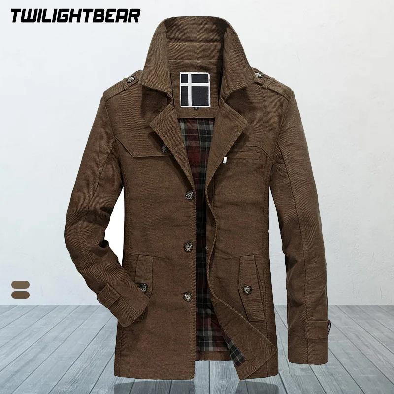 Haute qualité hommes Trench Coat mode solide pur coton mince décontracté hommes vêtements homme coup