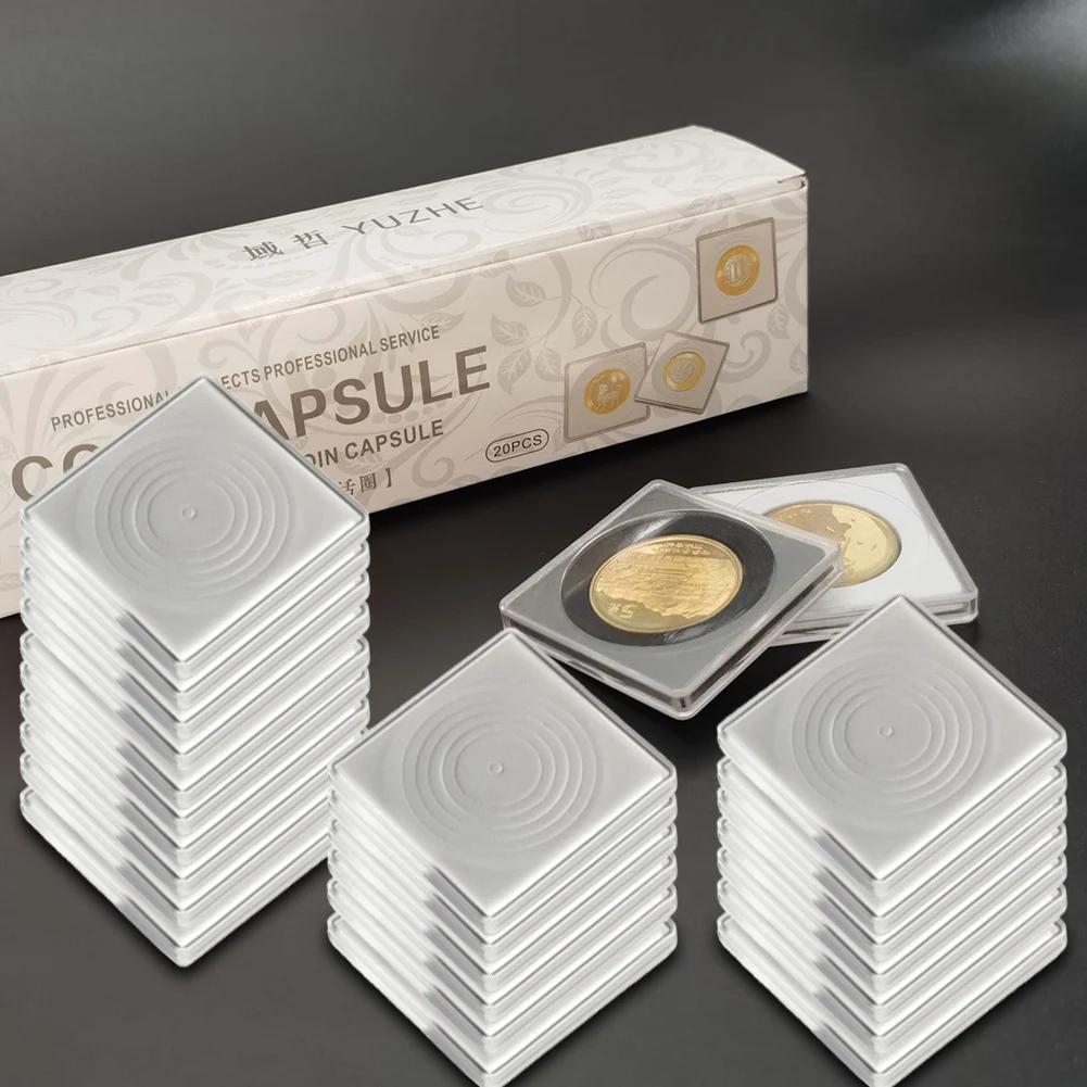 Porte-Capsules de pièces de monnaie 40mm, 20 pièces, joints réglables, organisateur, boîte de rangem