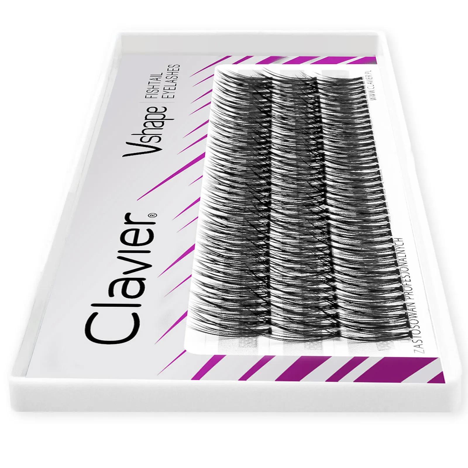Clavier Vshape ensemble de cils aspect d'extension naturelle cils de type C 10 boîtes par ensemble m