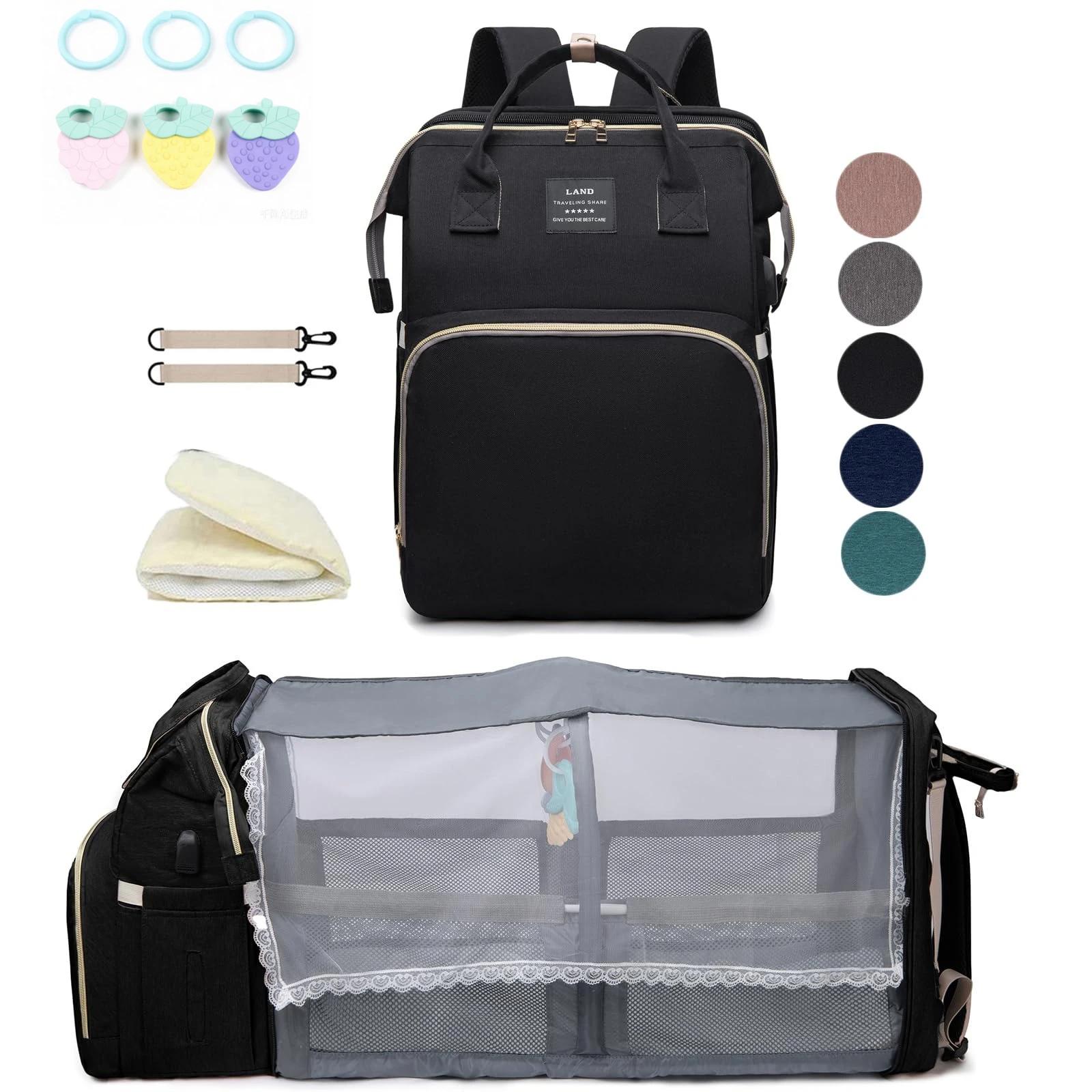 Sac à dos pour couches avec matelas à langer, grande capacité, sac de voyage pour bébé pour maman, i