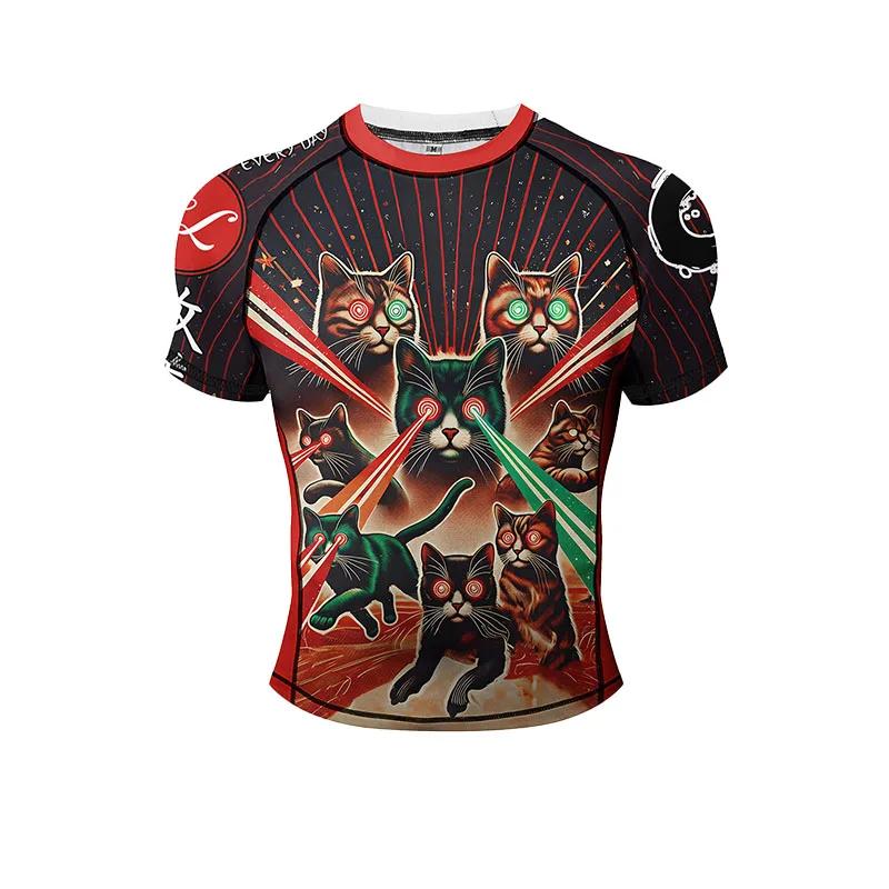 Nouvelles chemises de BJJ sans kimono, Rashguard d'entraînement de Jiu-Jitsu et de Kickboxing avec o